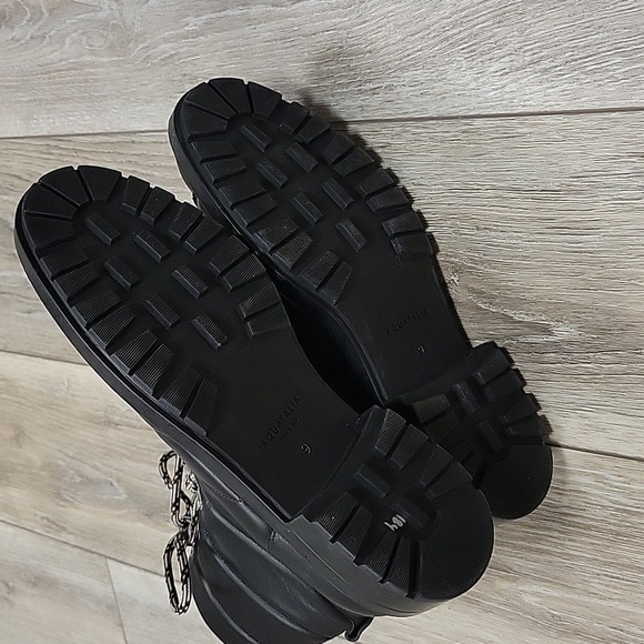 Aquatalia Size 9 Black Leia Weatherproof Leather Boot NEW - Picture 8 of 10